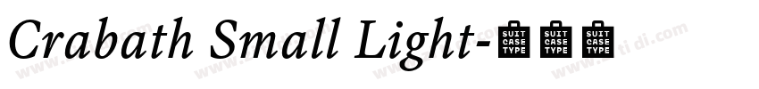 Crabath Small Light字体转换